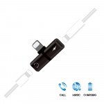 Wholesale New Mini 2-in-1 IP Lighting iOS Multi-Function Connector Adapter with Charge Port and Headphone Jack for iPhone, iDevice (Black)